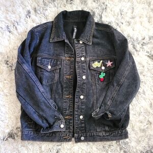 Black Wash Denim Jacket NWOT